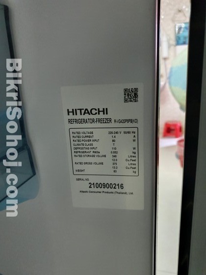 HITACHI FRIDGE 375 LITER NEW